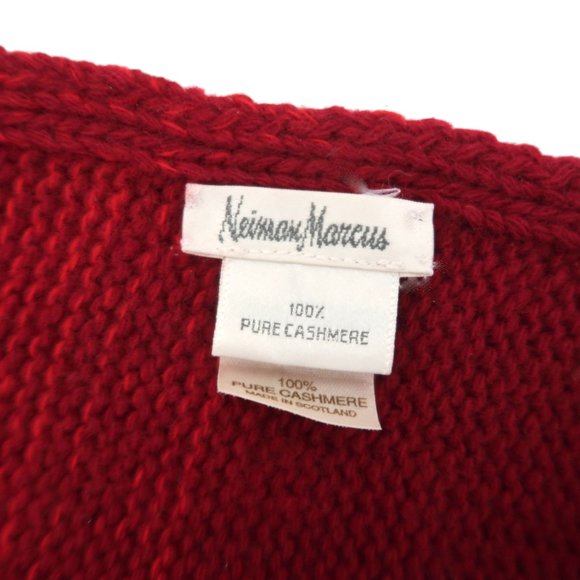 NEIMAN MARCUS red ombre long cashmere scarf